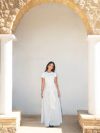 Serena Wrap Maxi Skirt Off White
