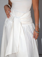 Serena Wrap Maxi Skirt Off White