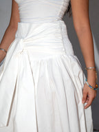 Serena Wrap Maxi Skirt Off White