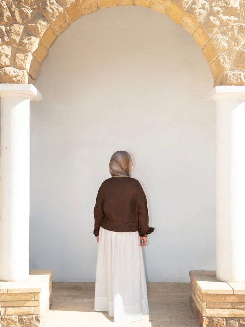 Grace maxi skirt in White
