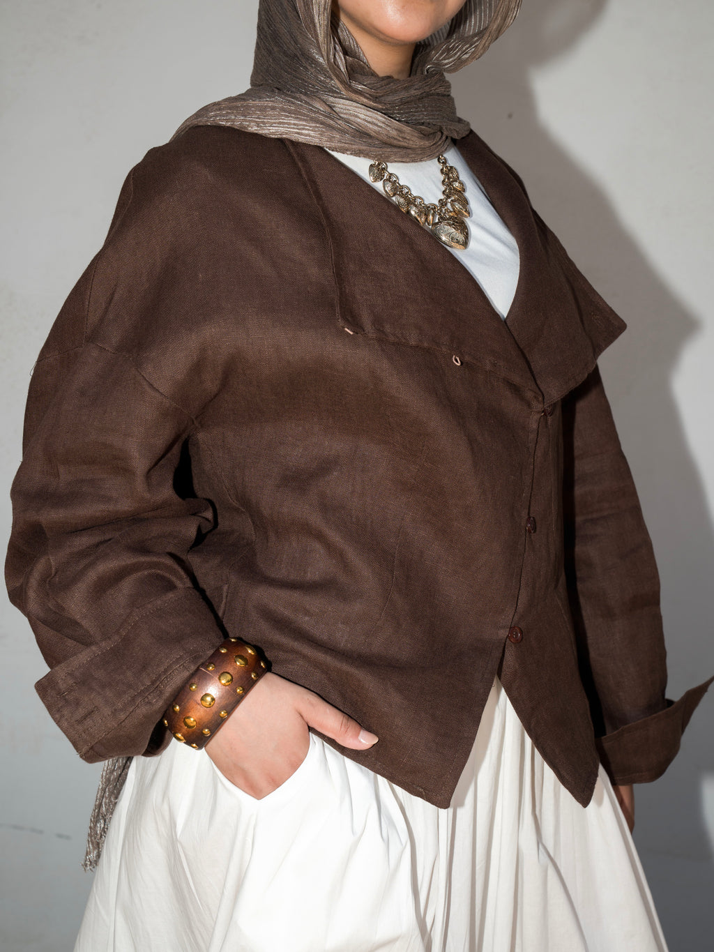Élan Linen Shirt in Brown