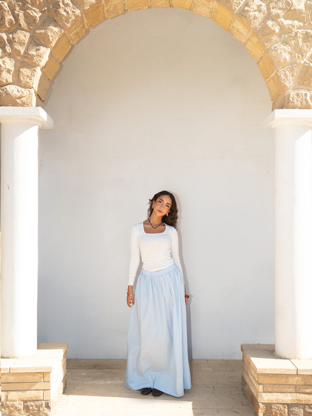 Grace maxi skirt in Blue