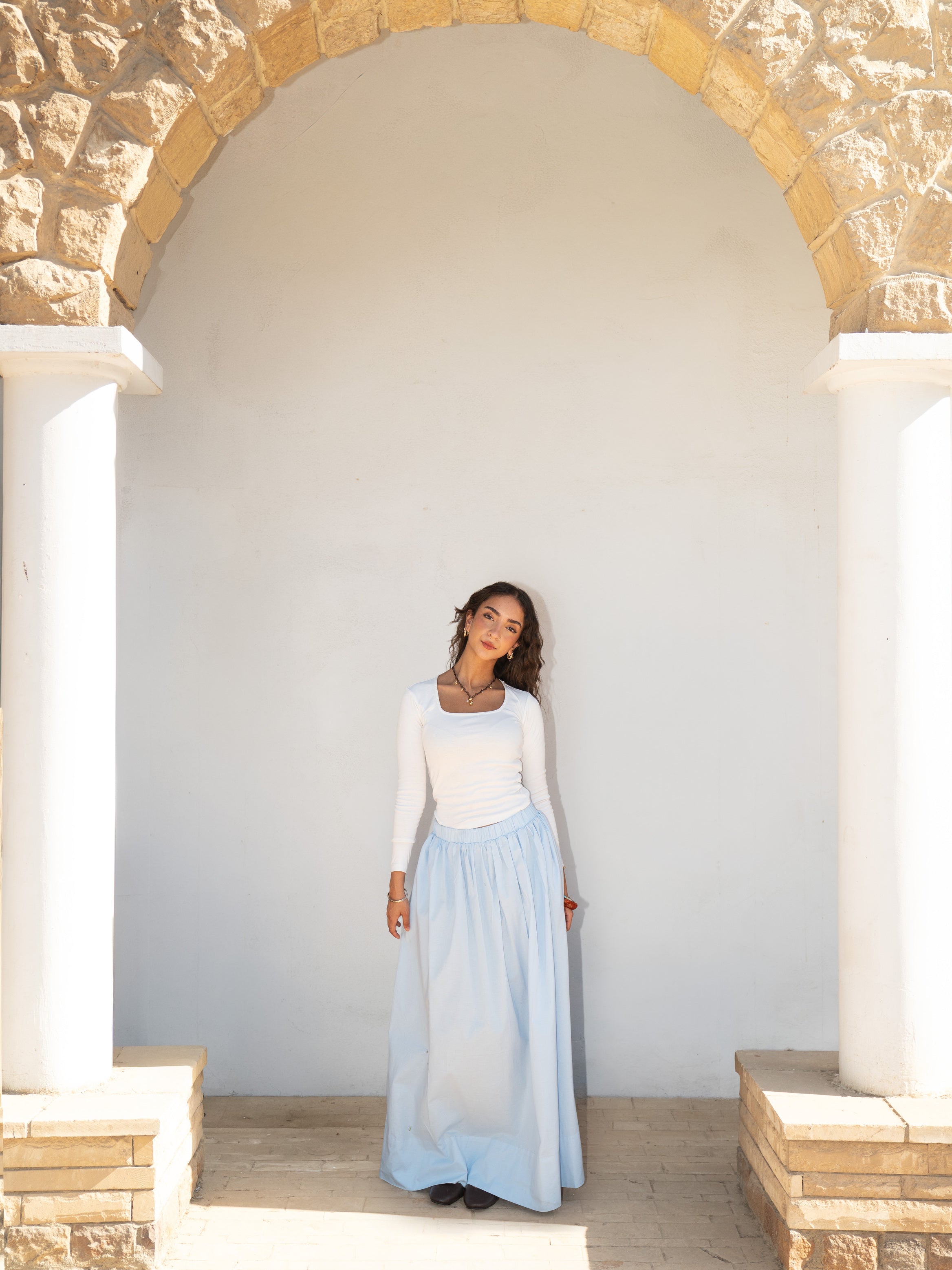 Grace maxi skirt in Blue