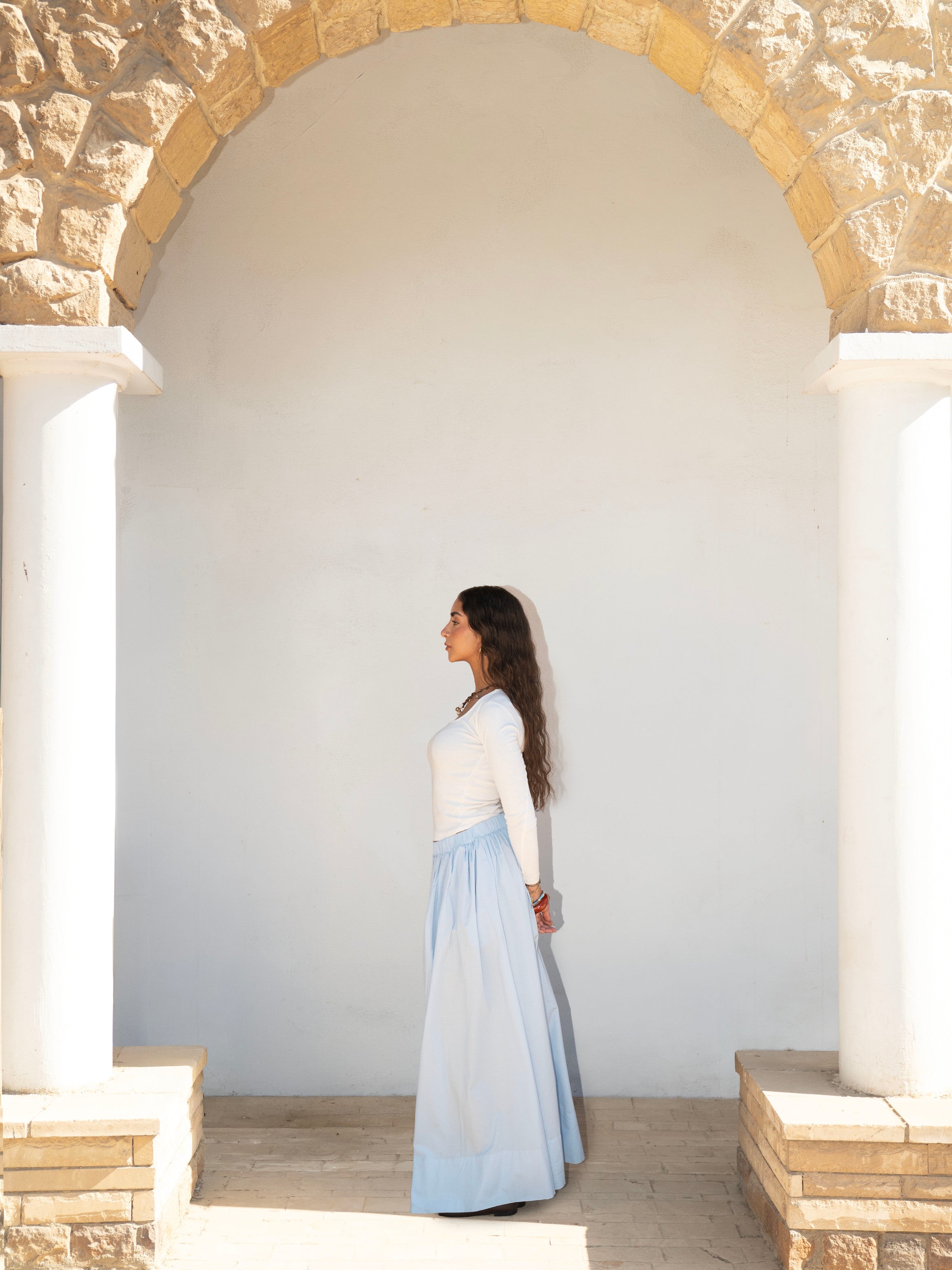 Grace maxi skirt in Blue
