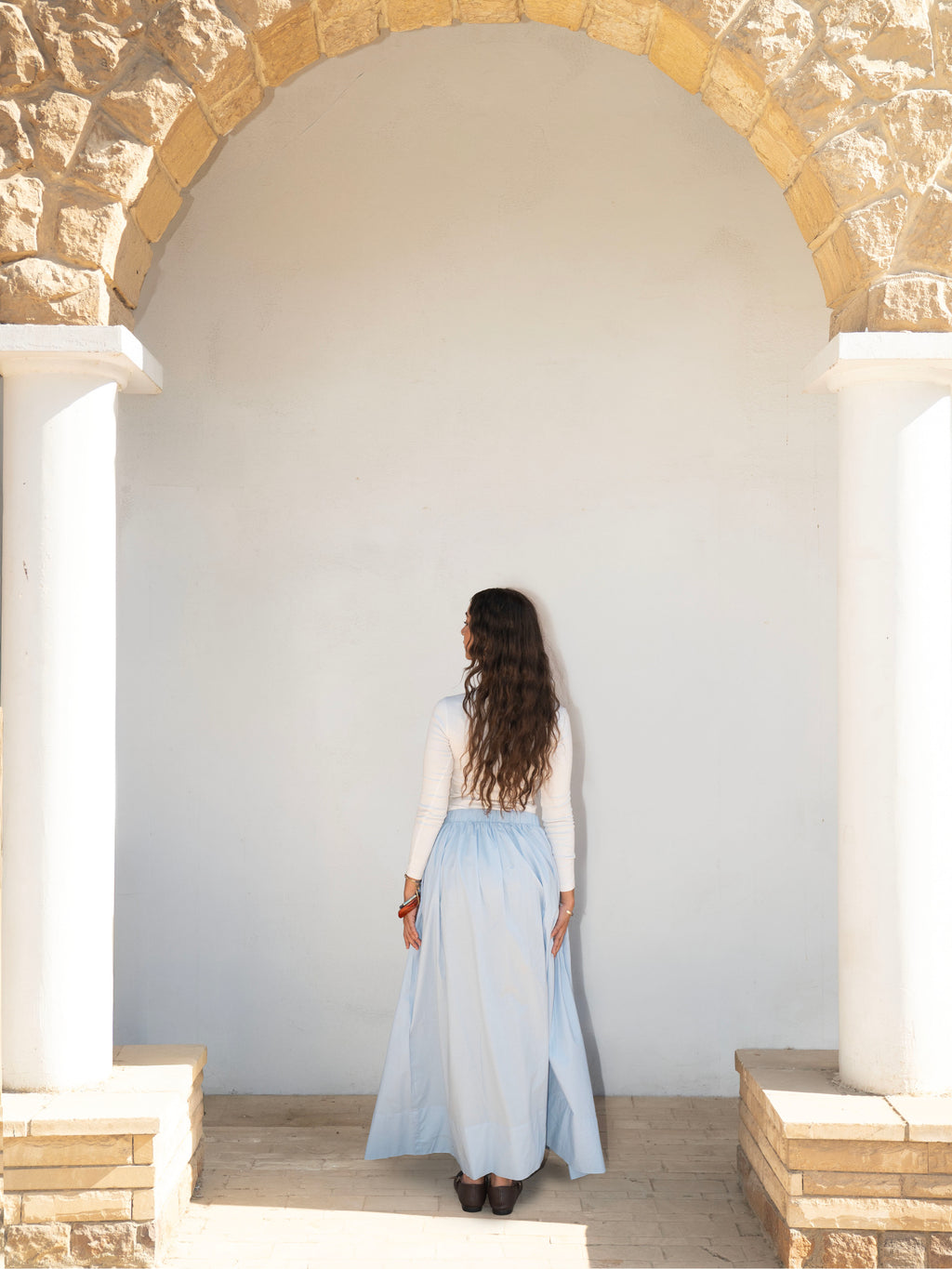 Grace maxi skirt in Blue