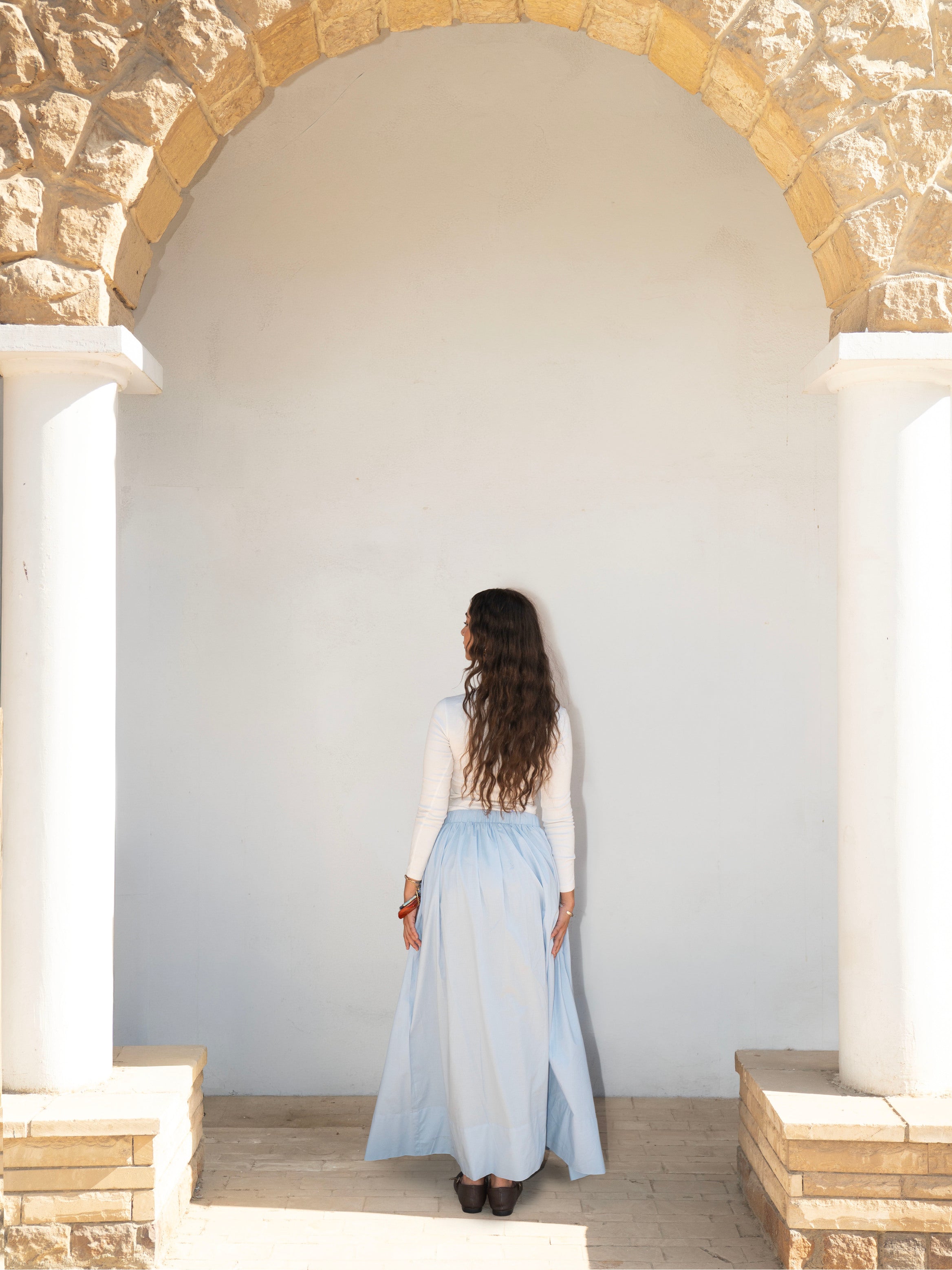 Grace maxi skirt in Blue