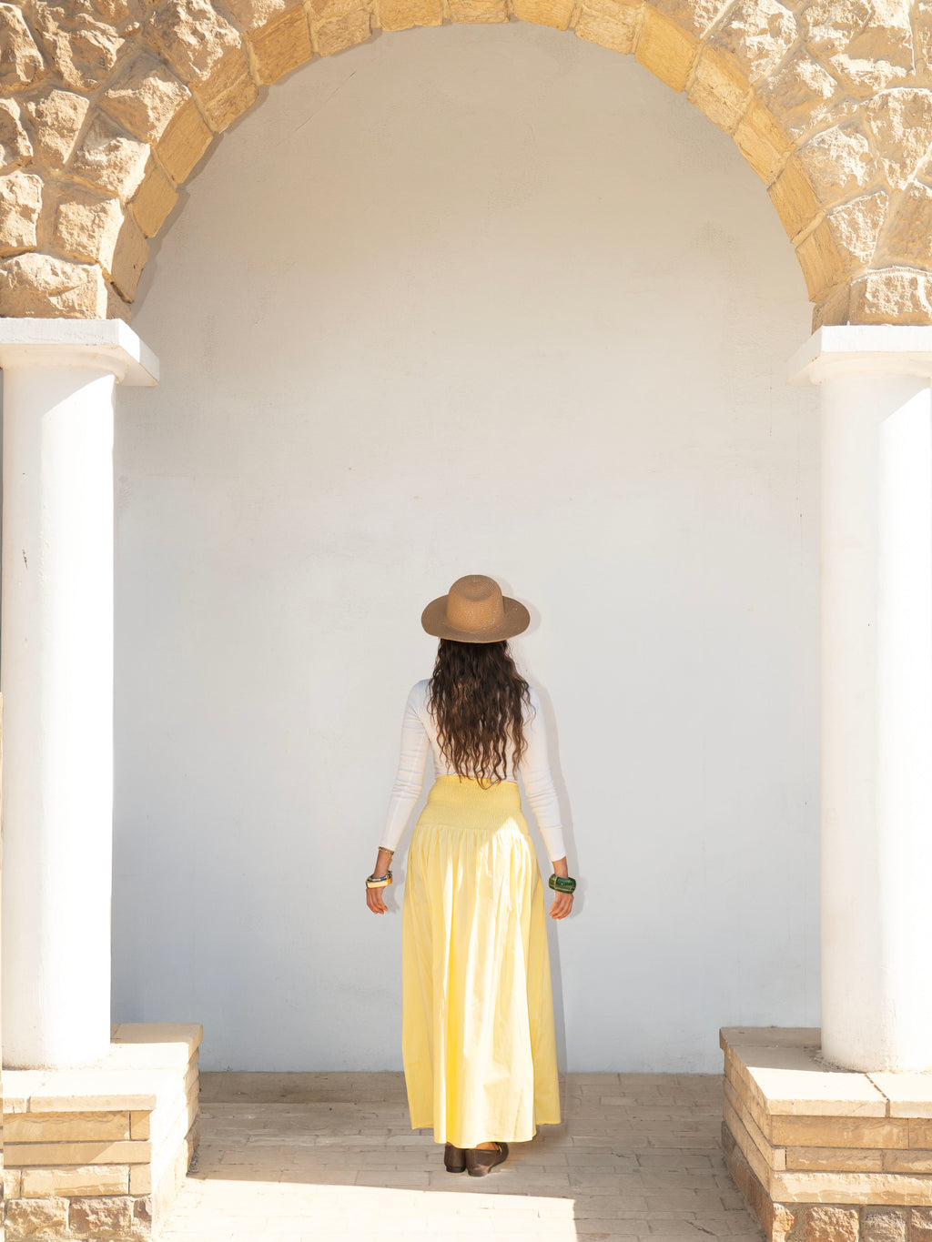 Serena Wrap Maxi Skirt Butter Yellow