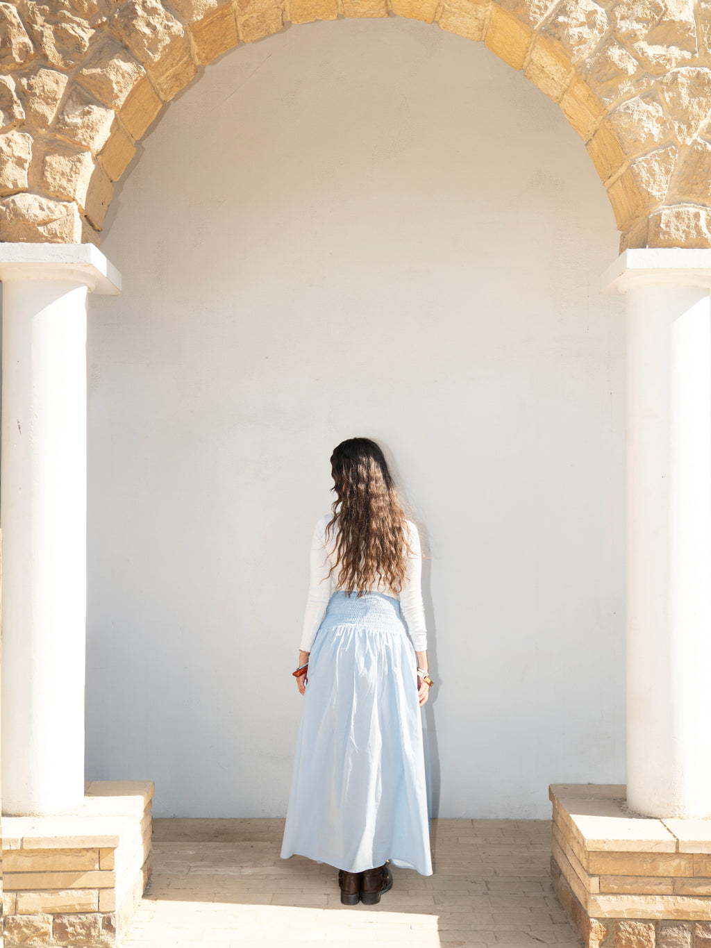 Serena Wrap Maxi Skirt baby Blue