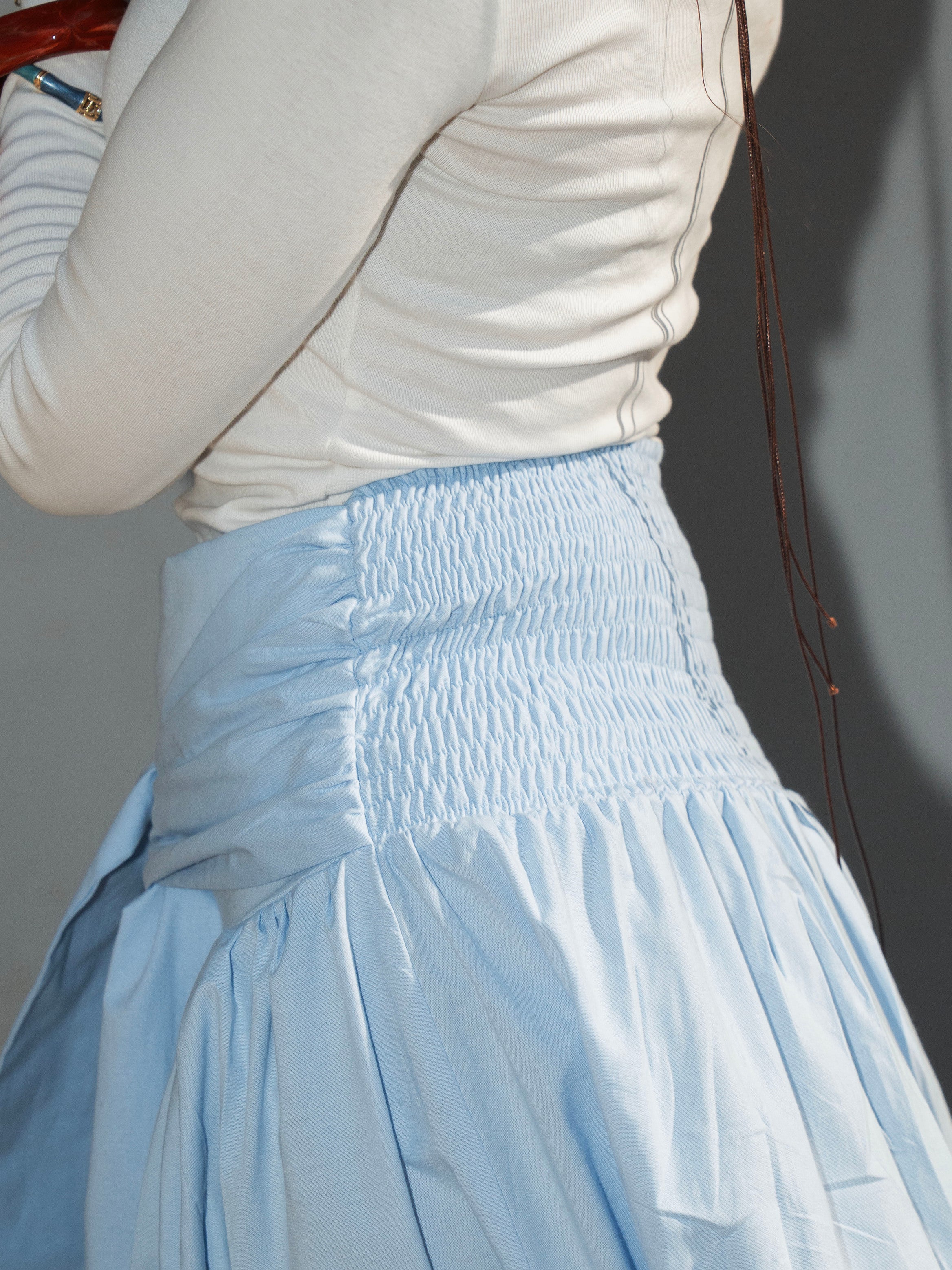 Serena Wrap Maxi Skirt baby Blue
