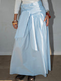 Serena Wrap Maxi Skirt baby Blue