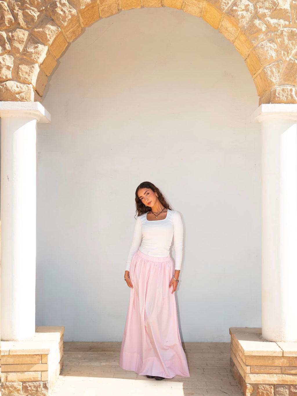 Grace maxi skirt in pink