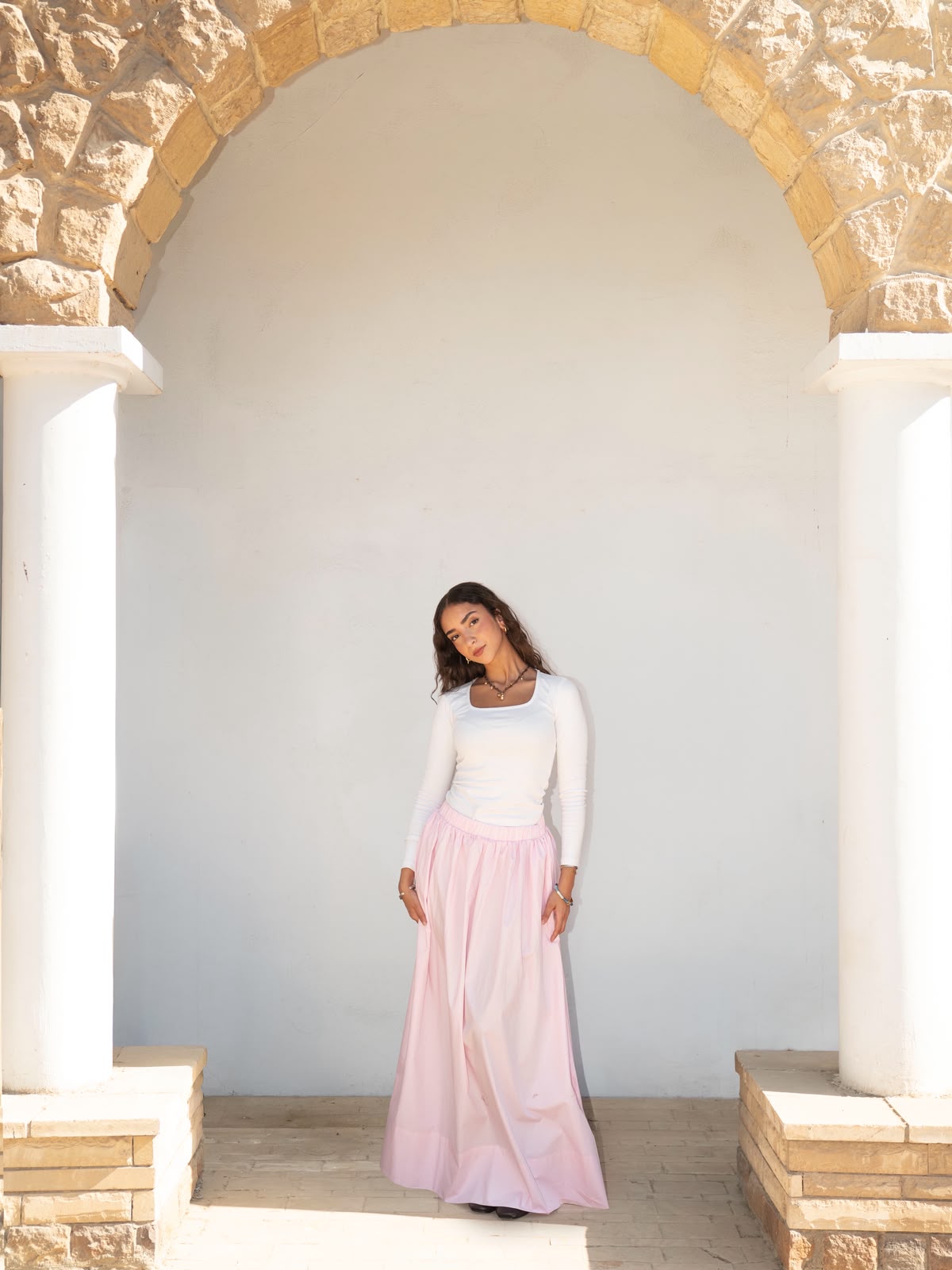 Grace maxi skirt in pink